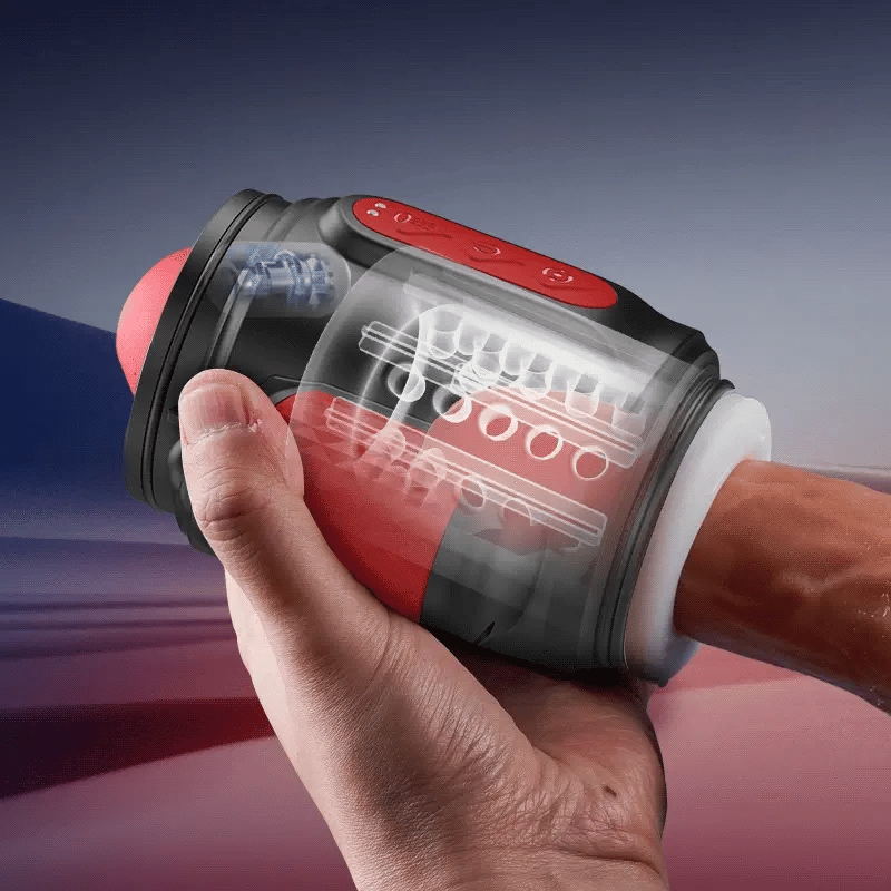 MT16：Sturmwirbel - 5-frequenz Wasserspray + 10-frequenz Vibration + 5-frequenz Rotation, Doppelte Eichelstimulation