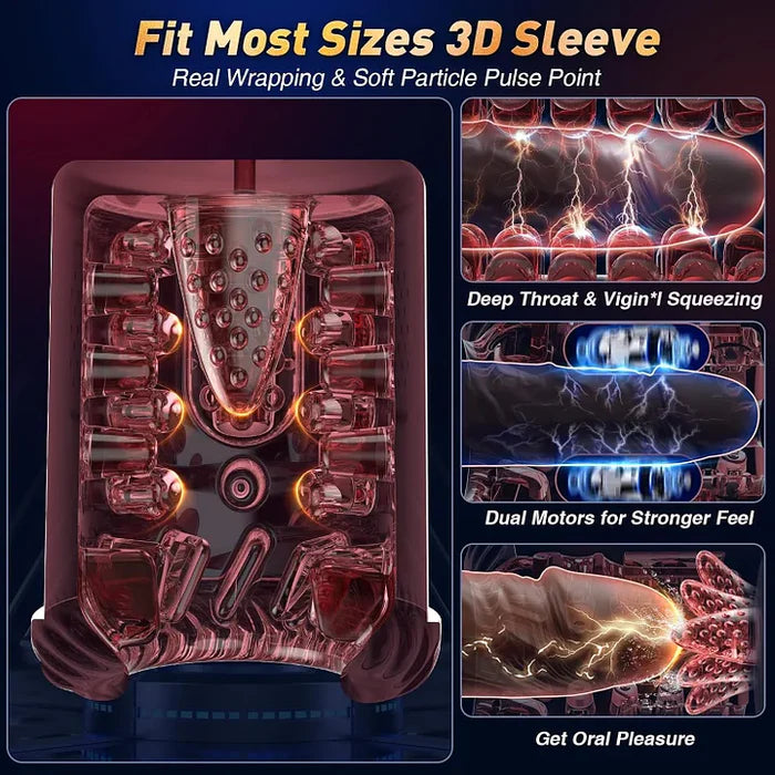 MT4:  4 IN 1 Stoßen Rotieren Saugen und Vibrieren Masturbator Cup für Männer