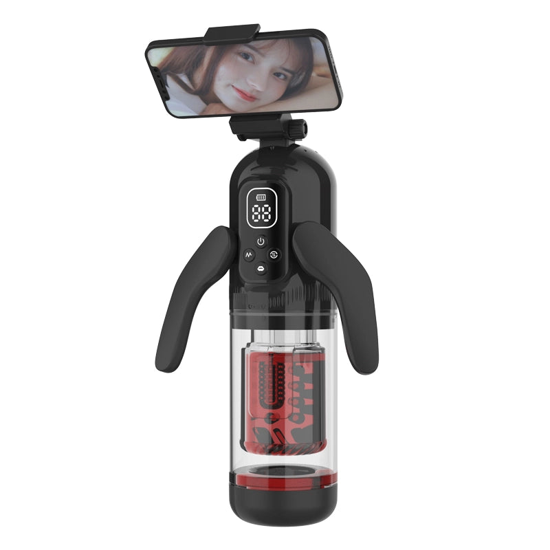 MT4 Plus: 6-in-1 Blowjob Maschine mit Rotation, Vibration, Saugfunktion, Schubbewegung, Handgriff und Halterung