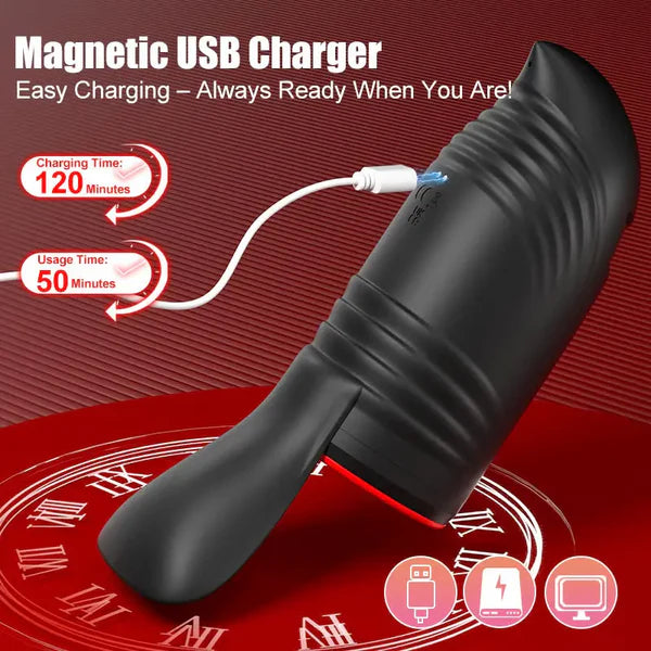 MTG23 Großflächiger Glans-Masturbator mit 3 Rotations-, 5 Saug- und 10 Vibrationsmodi