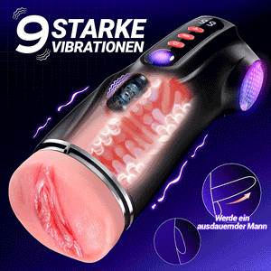 MV11：APP Steuerung Masturbatoren mit 3 Liner Abnehmbare, 9 Vibration und Saugenmodi
