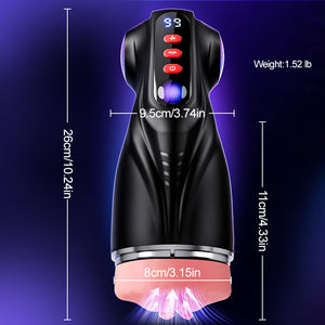 MV11：APP Steuerung Masturbatoren mit 3 Liner Abnehmbare, 9 Vibration und Saugenmodi
