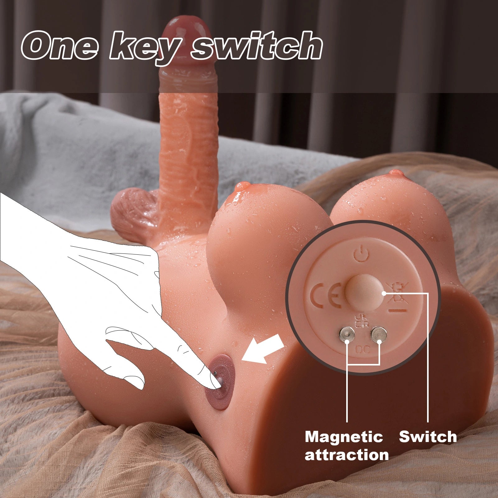 Nina: 7,98 kg Futa Torso Sex Doll mit 16 cm Realistischem Stoß-Dildo Masturbator