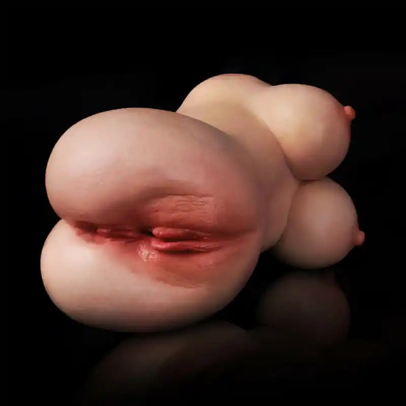 Kait: 3,1 lb Silikon Pocket Pussy mit Brüsten