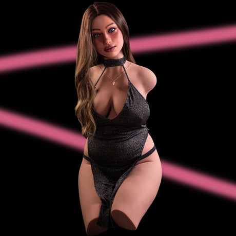 Torso de muñeca sexual realista con cabeza de silicona 