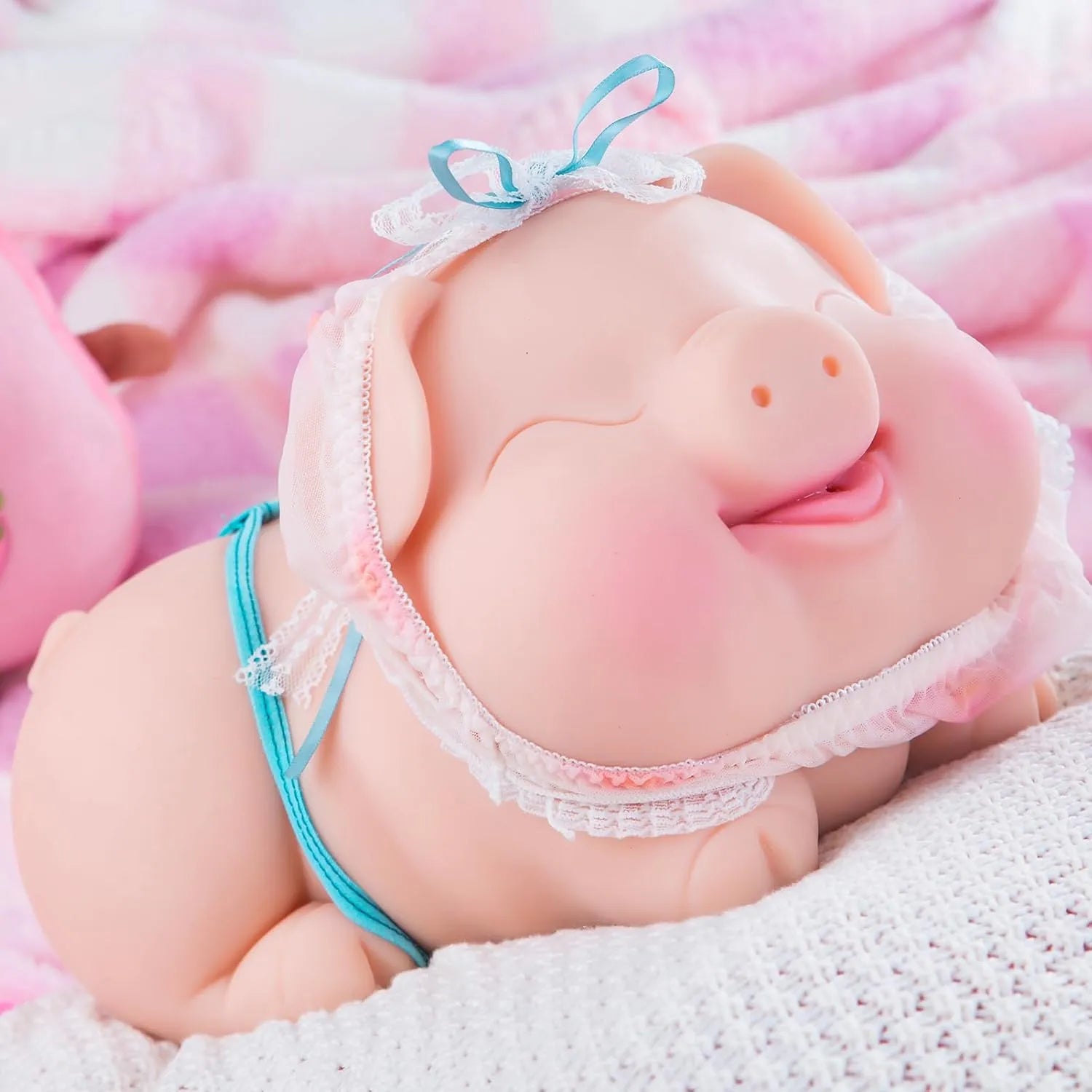 Masturbador masculino realista de 2,3 kg con forma de cerdito