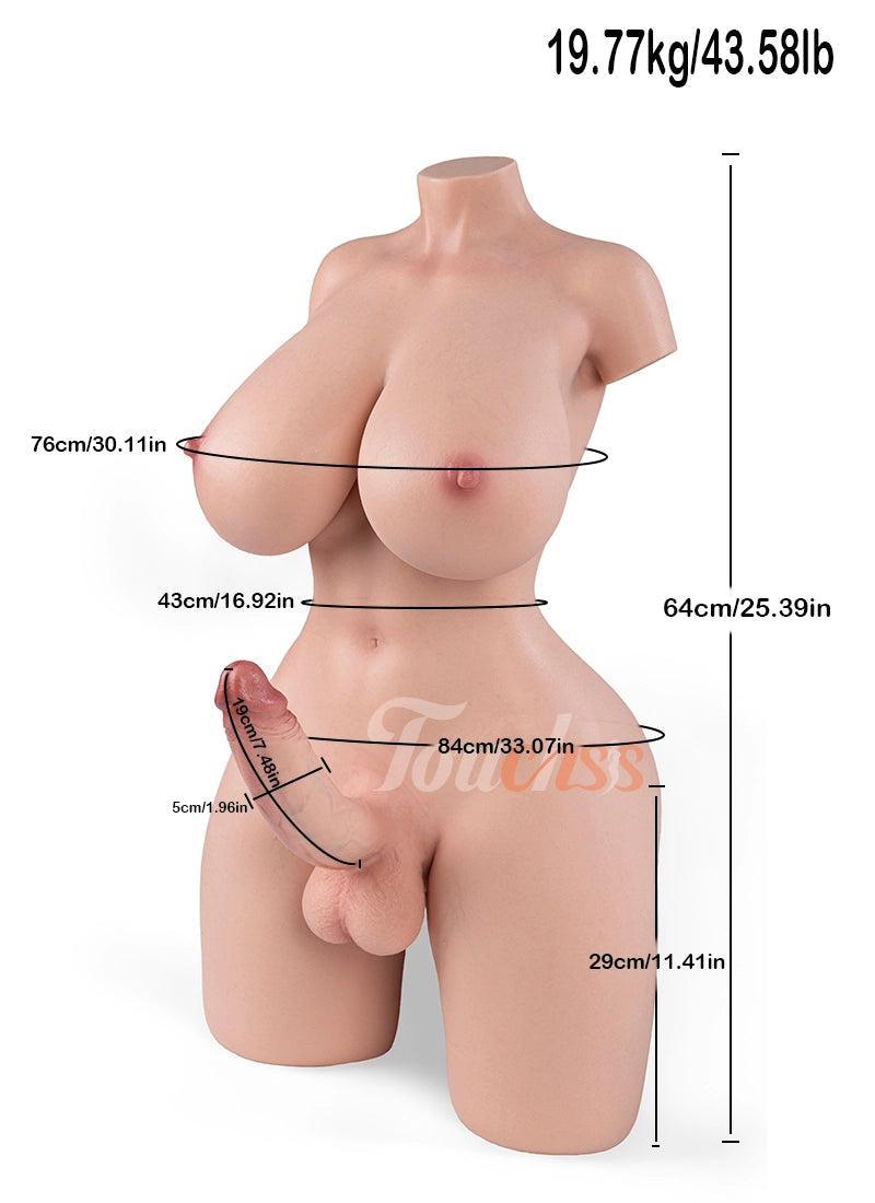 Sabrina: 19.77kg Shemale Gay Sex Torso mit Realistische Muschi & Dildo