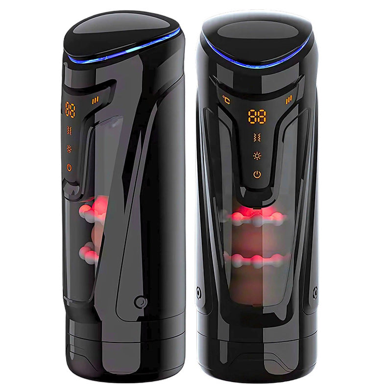 Vielfraß – Masturbator für Männer mit 9 Vibrationsmodi, 8 Stoßstufen und 2 Heizfunktionen