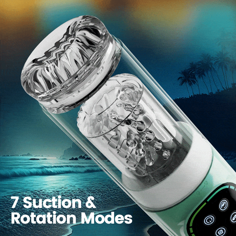 MT4: 4-in-1 Dual-Ei Masturbator mit Rotation, Stoß- und Saugfunktionen