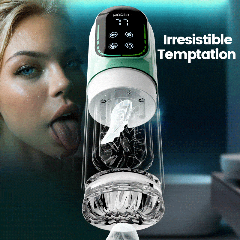 MT4: 4-in-1 Dual-Ei Masturbator mit Rotation, Stoß- und Saugfunktionen