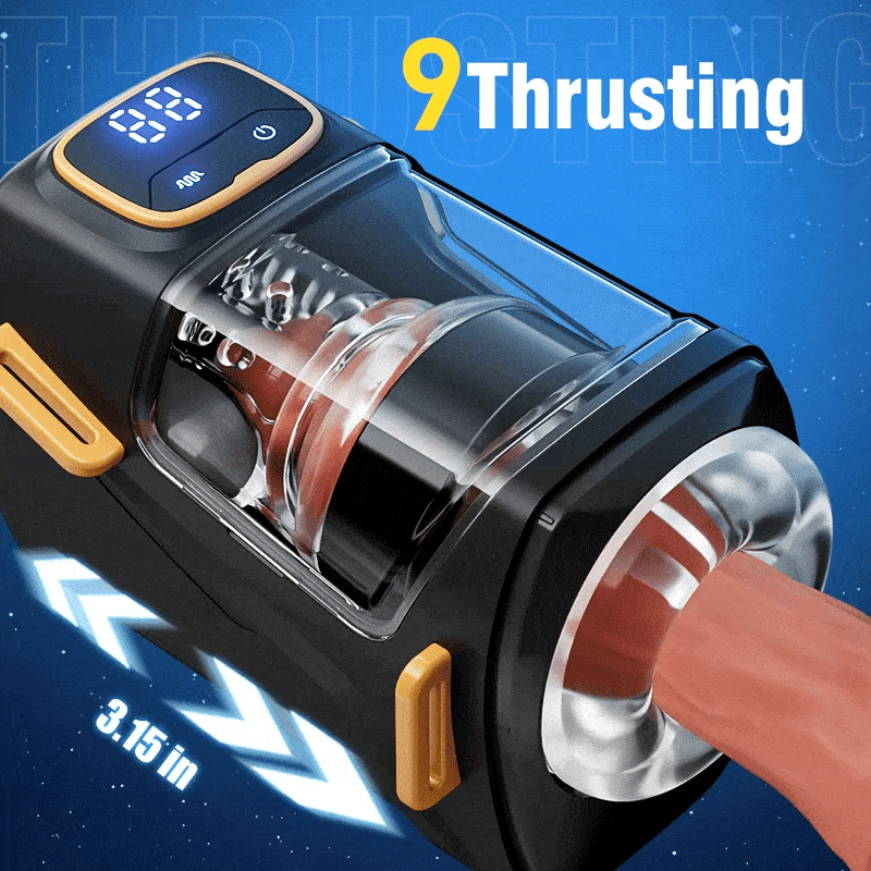 MT2: Tragbarer 9 Stoß- & Vibrationsfreihändiger Männlicher Stroker
