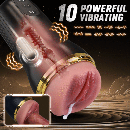 XV6：10 Vibrating Sucking Pocket Vagina Deep Throat Male Stroker