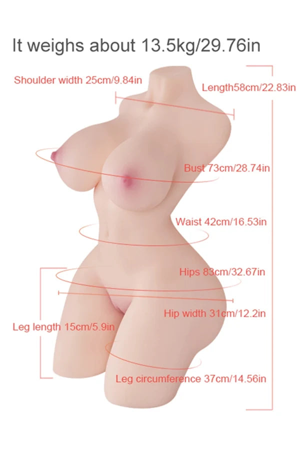 Zenobia：13.49KG Realistischer Gel-gefüllter Frauentorso