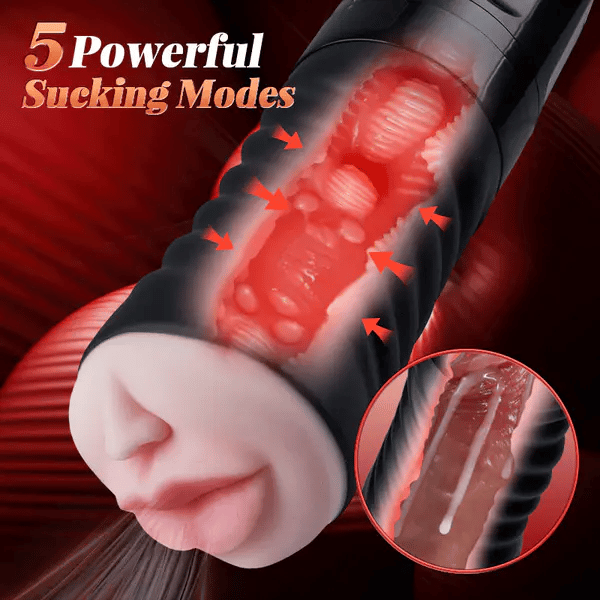 XV5: Blowmotion Saug-Vibrations-Oral-Männlicher Masturbator