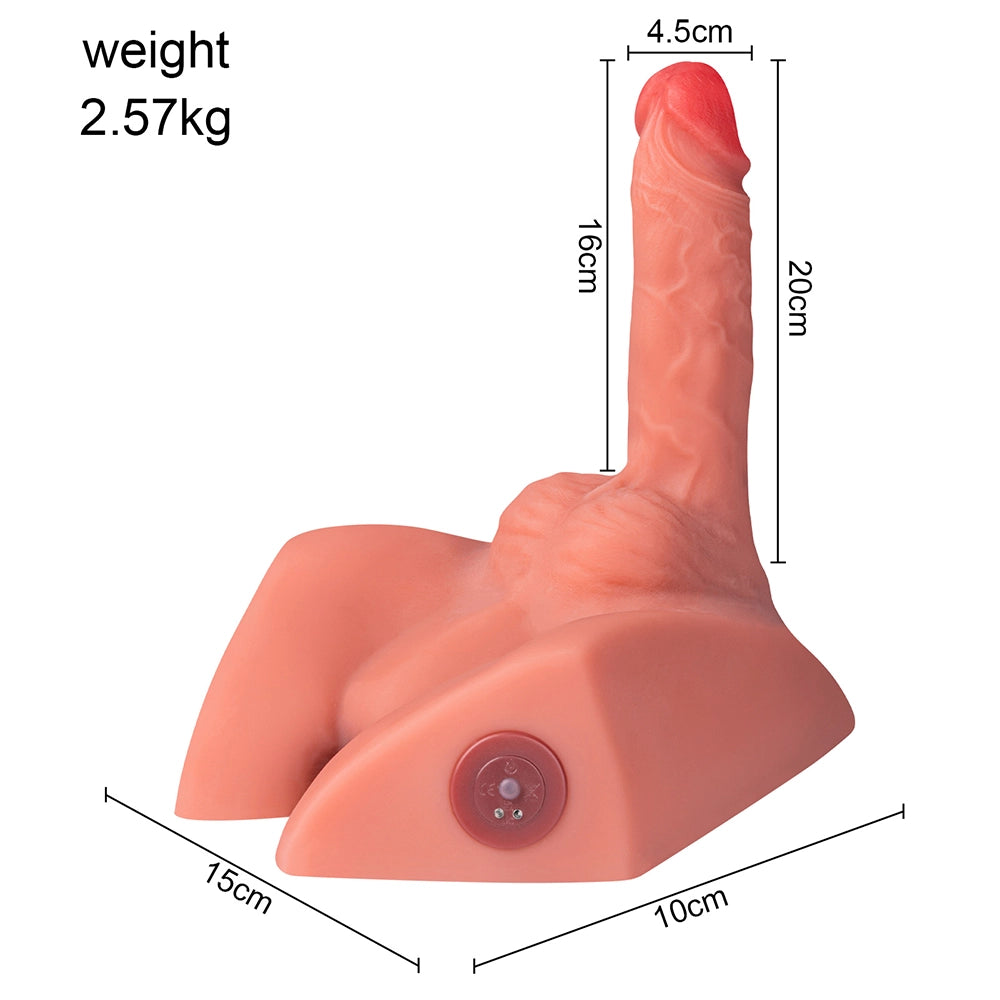 2,6 kg schwerer männlicher Torso mit 20 cm langem Teleskopdildo