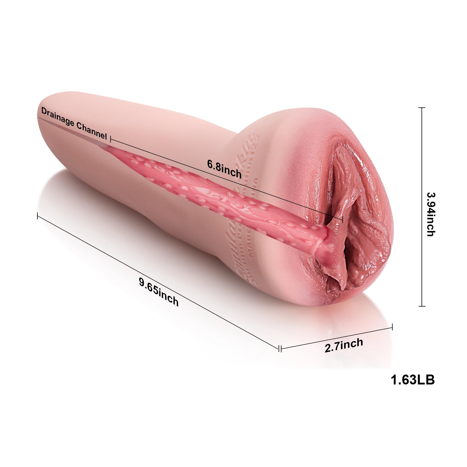 The Grace: 0,72 kg Schwere Silikon-Taschenmuschi