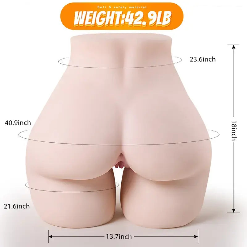 19.5kg Big Ass Realistische Pussy Sex Puppe