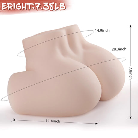 Berta：3.34kg Flüssig-Jelly Gesäß-Torso Sexspielzeug